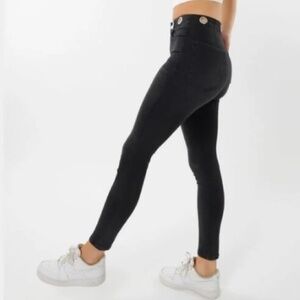 Garage Black High Rise Hole Cut Jeggings